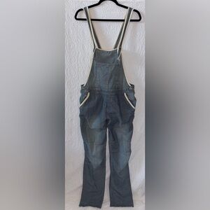 Free People Denim Distressed Raw Hem Overalls Bibs Jean